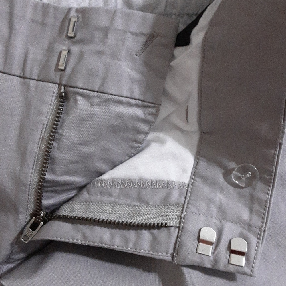 Kut Gray Cropped Pants Trouser 12 Casual Vacation Resort Stretch Beach Retro Y2k - Picture 8 of 13